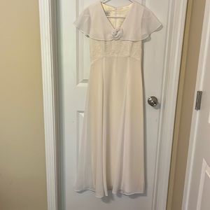 Scott McClintock graceful and beautiful off white gown
